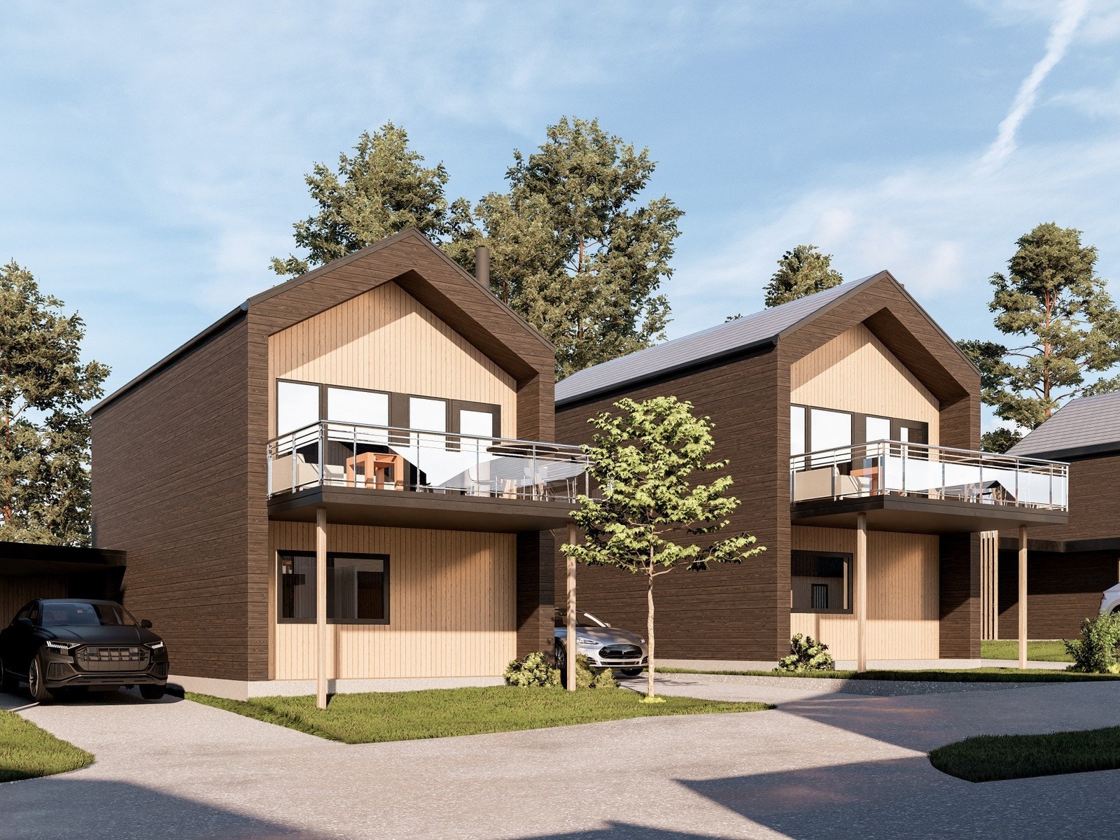 Illustrasjon av bolig 1-4 i rekke Galleribilde