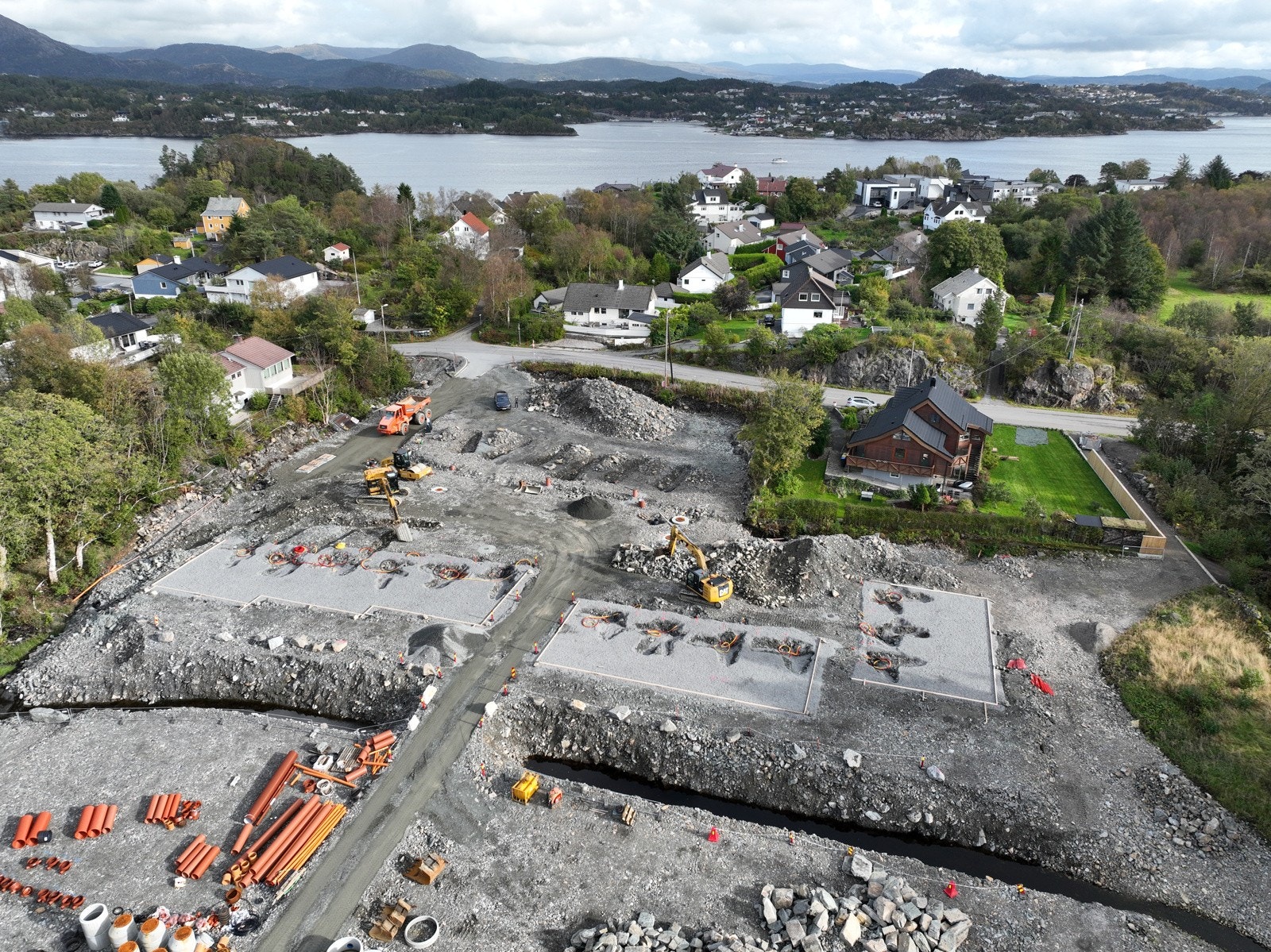 Prosjektet er under oppføring og de første boligene planlegges ferdigstilt i årsskiftet 2024/2025 Galleribilde