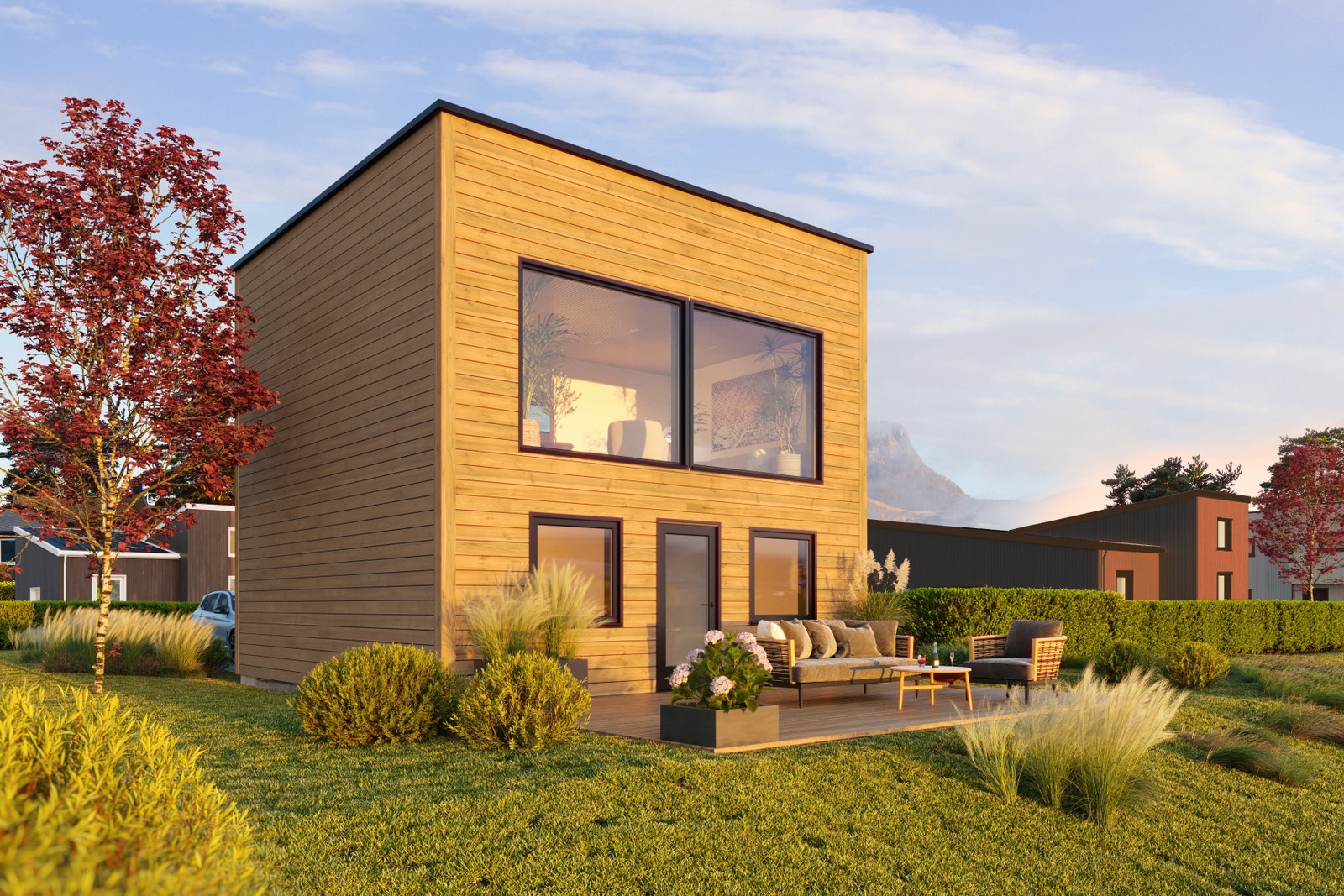 Illustrasjon av fasade Galleribilde