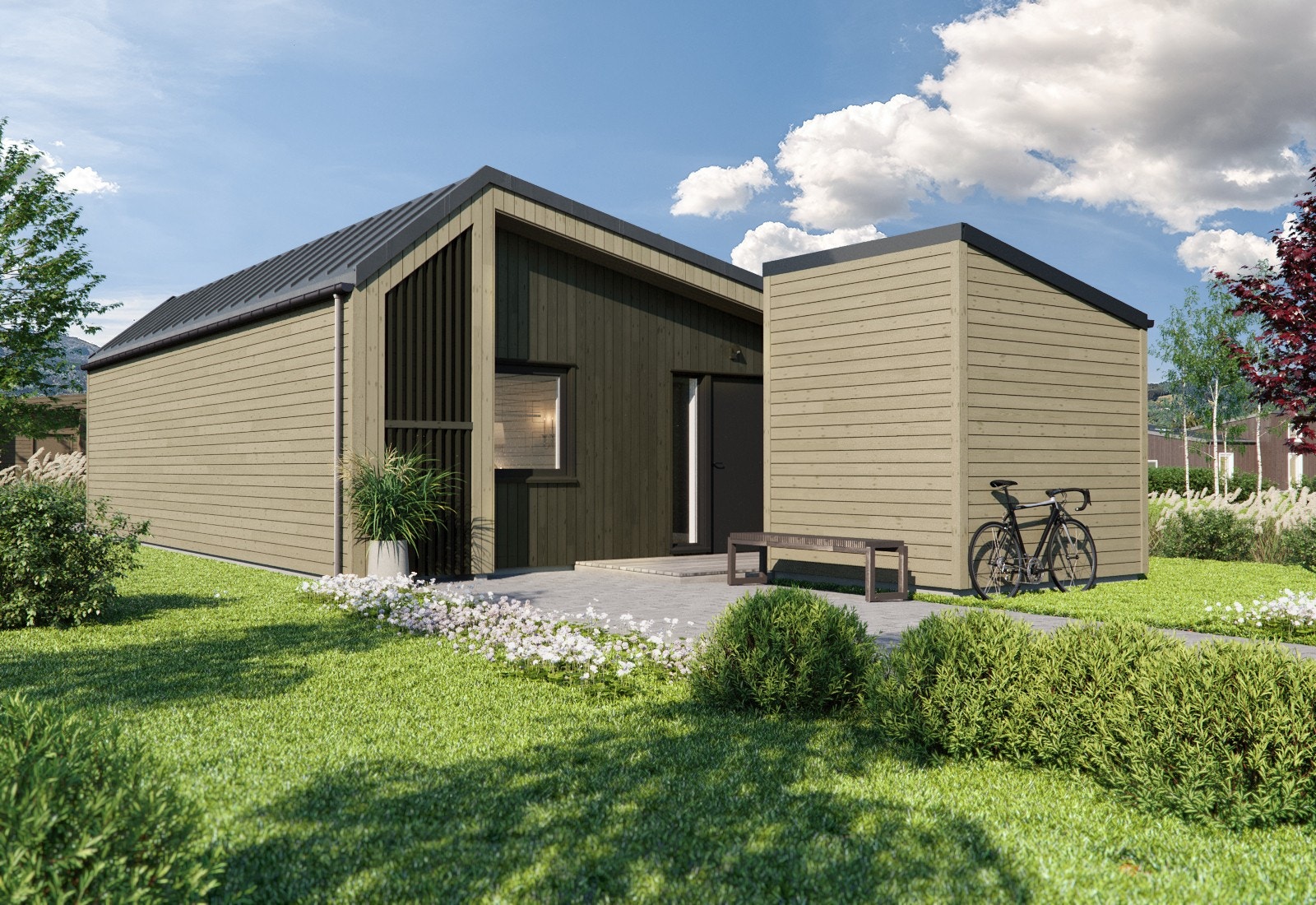 Illustrasjon av fasade Galleribilde