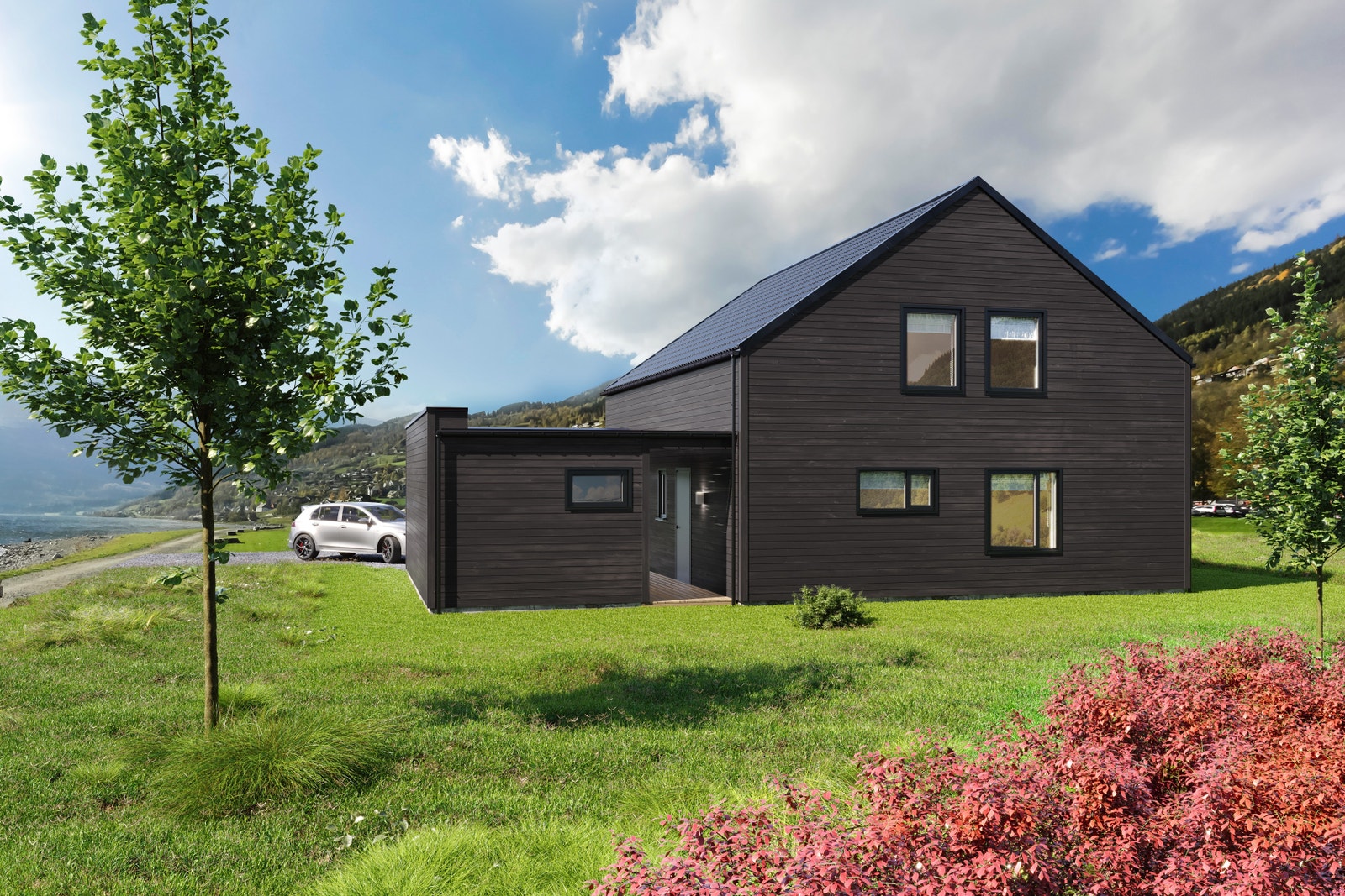 Illustrasjon av fasade Galleribilde