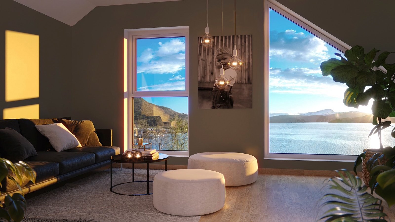 Illustrsjon av loftsstue Galleribilde