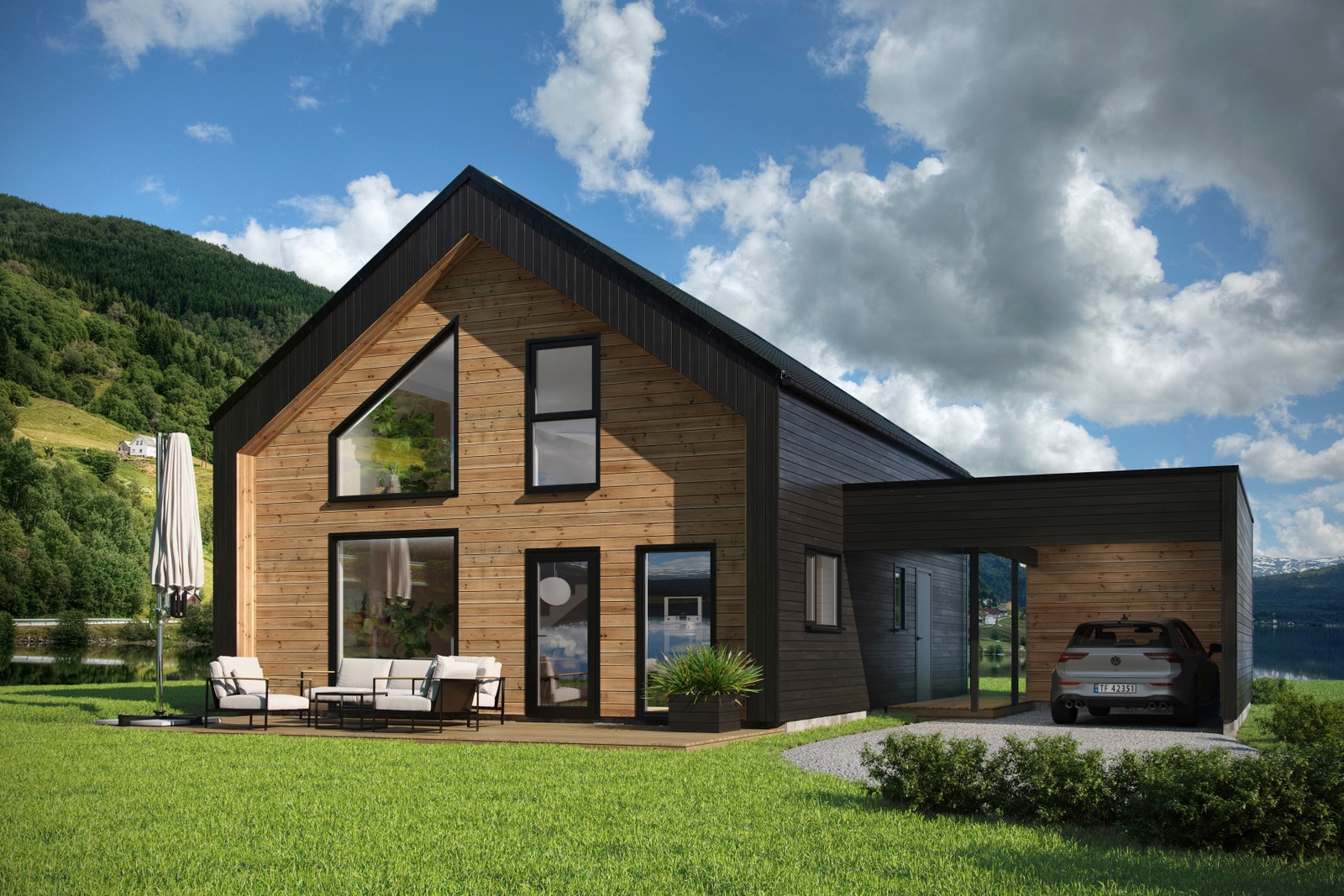 Illustrasjon av fasade Galleribilde