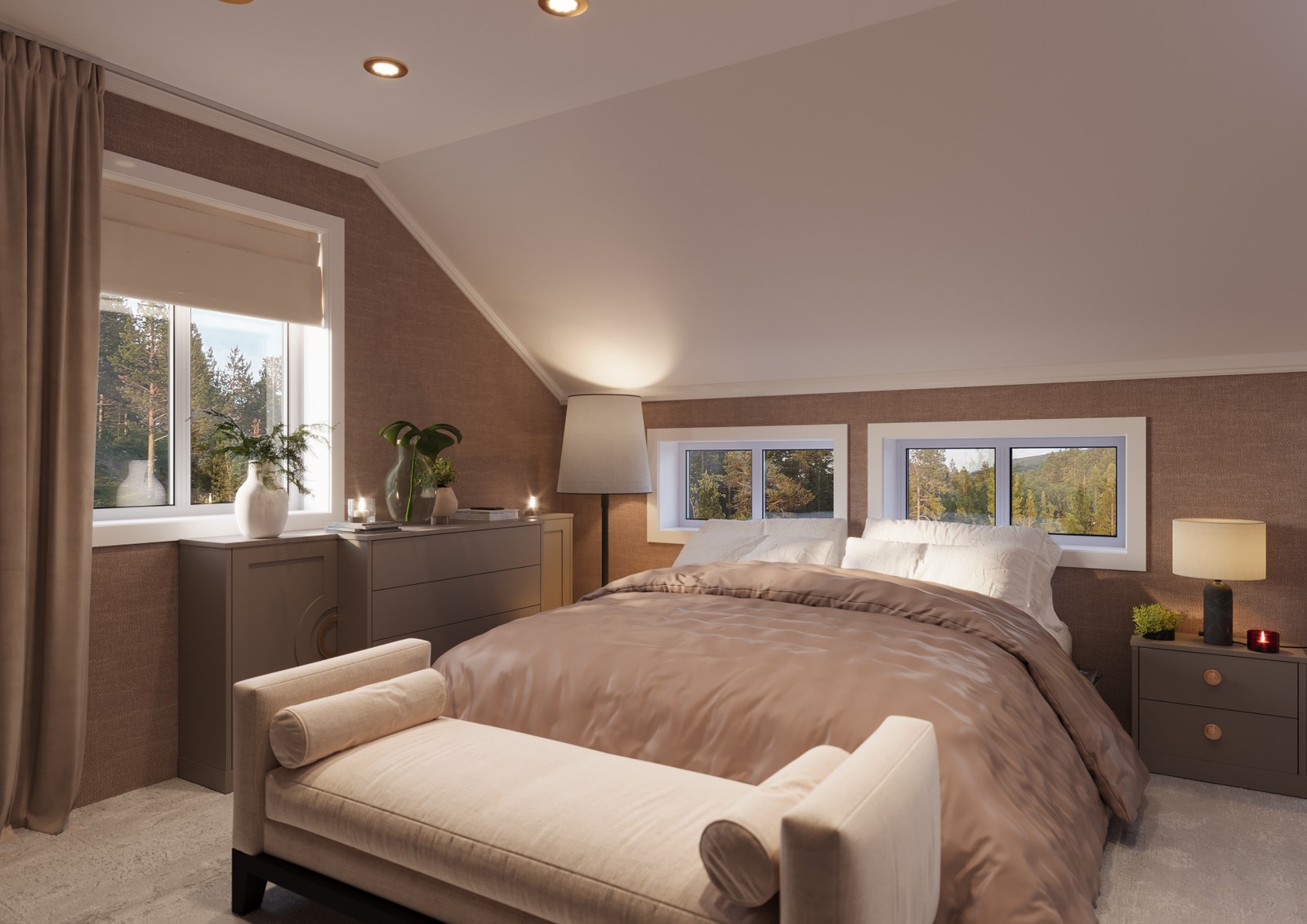 Illustrasjon av soverom Galleribilde