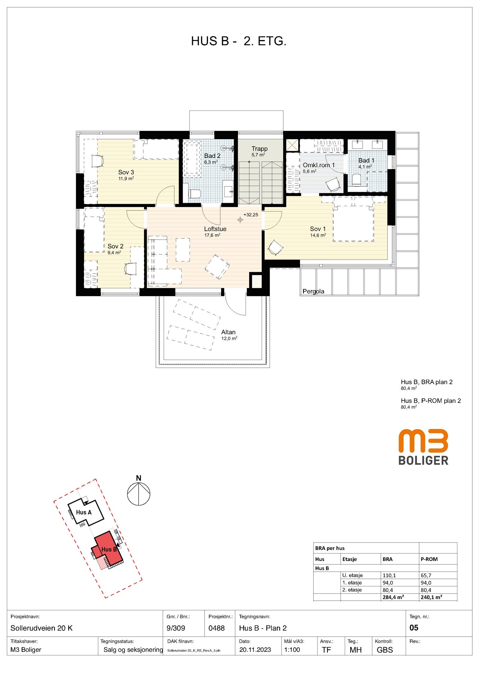 Hus B/ Snr. 2 - 2. etasje Galleribilde