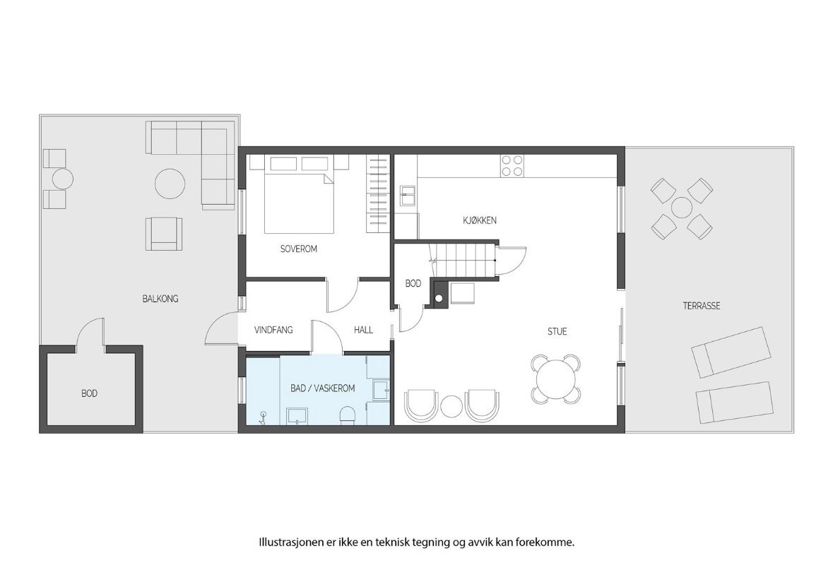 Plantegning 1. etasje Galleribilde