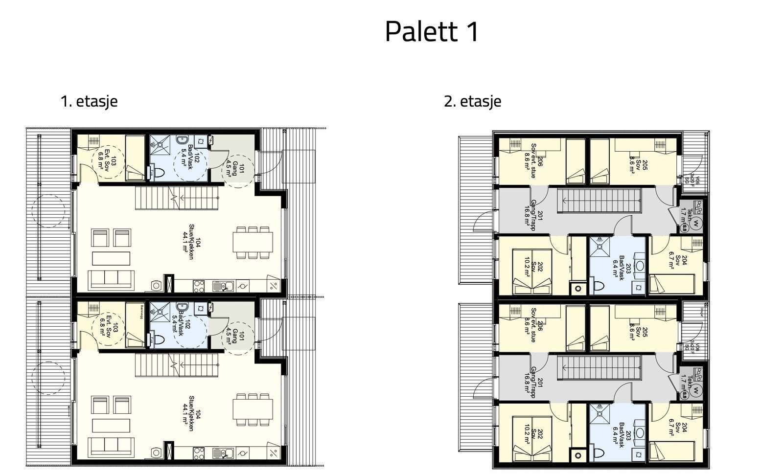 Plantegning Palett 1 Galleribilde
