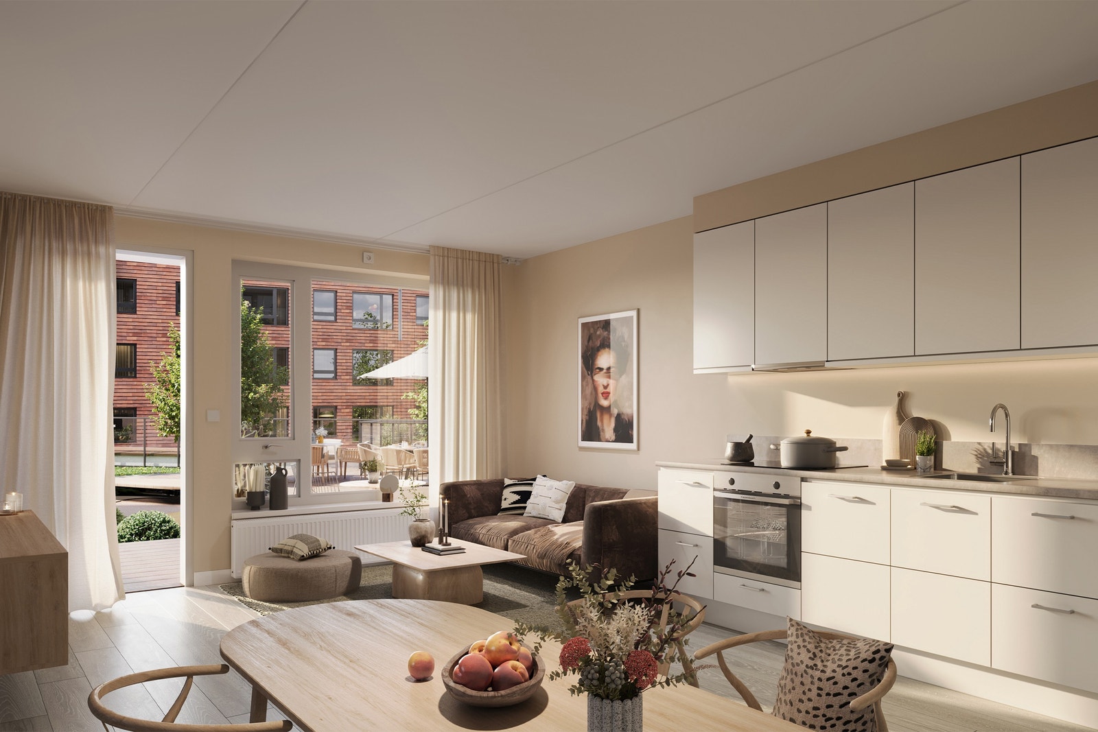 Alle leilighetene har hvitevarer på kjøkken inkludert i prisen Galleribilde