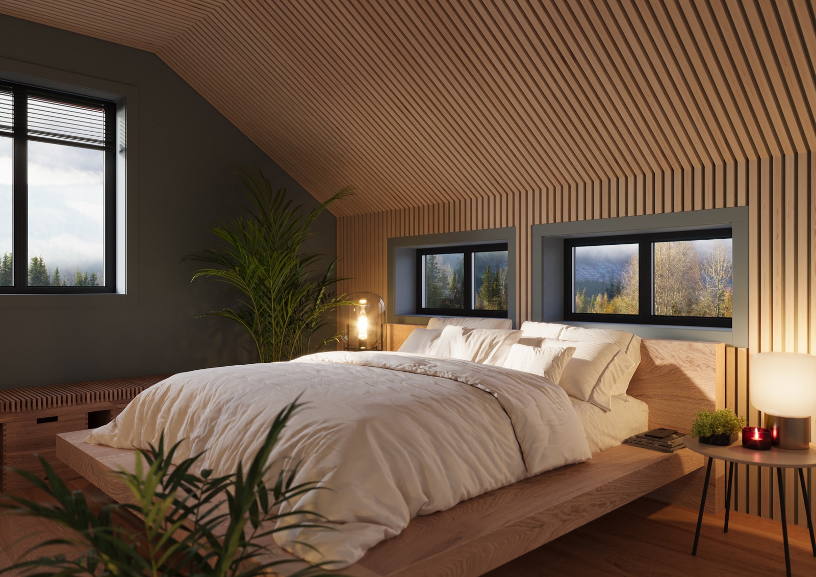 Illustrasjon av soverom Galleribilde