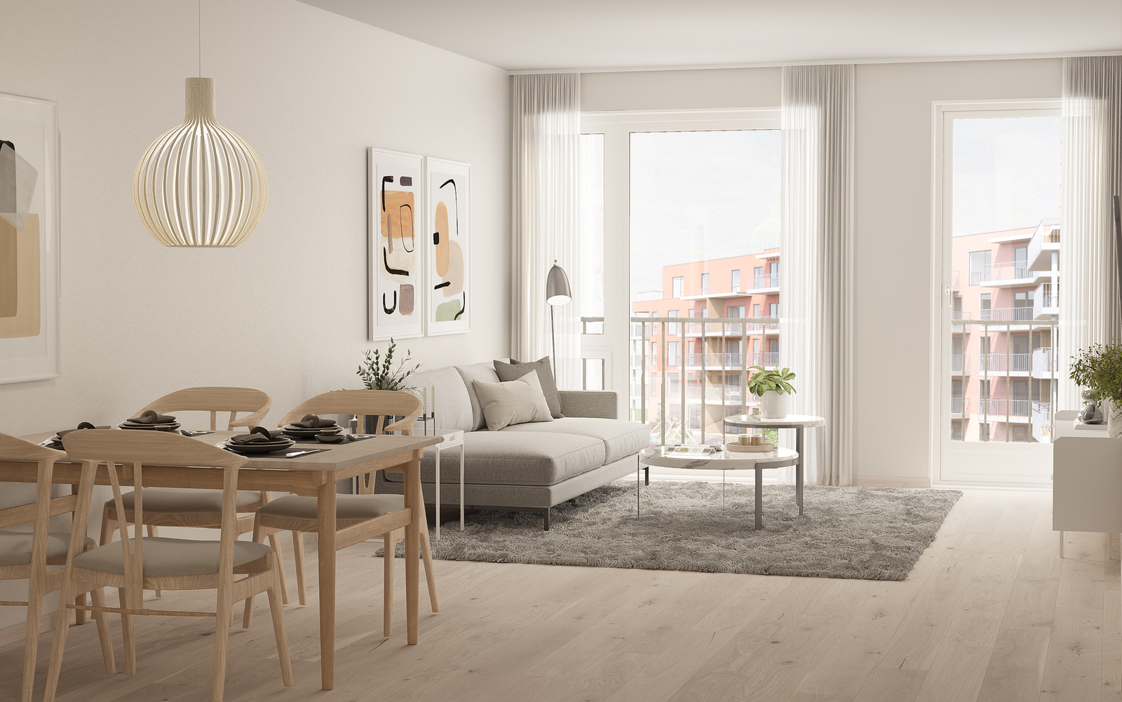 3-roms leilighet med moderne og gjennomtenkte løsninger i alle rom. Galleribilde