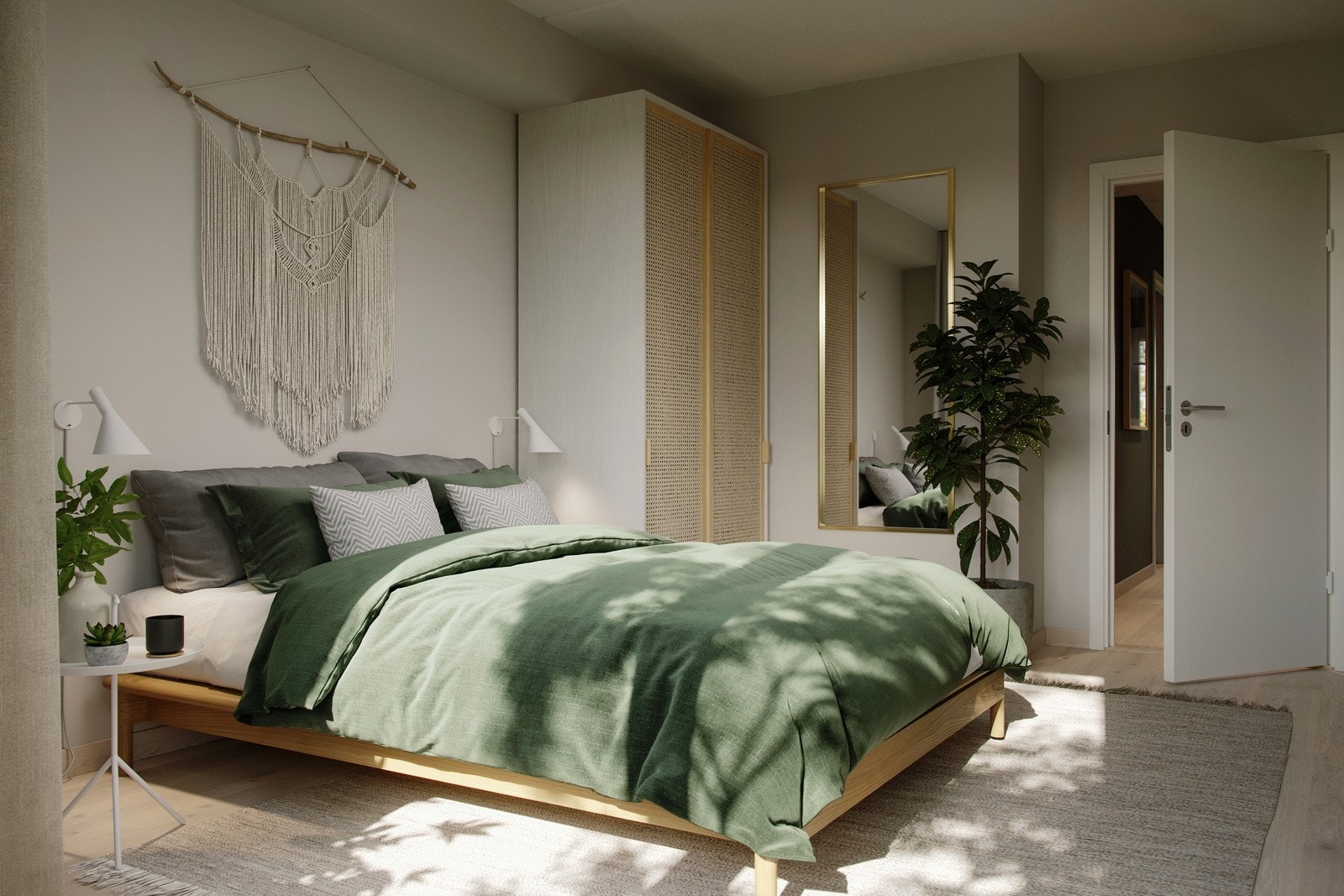 Hovedsoverommet er av god størrelse med plass til garderobe, og noen med privat bad i tilknytning til hovedsoverom* Galleribilde