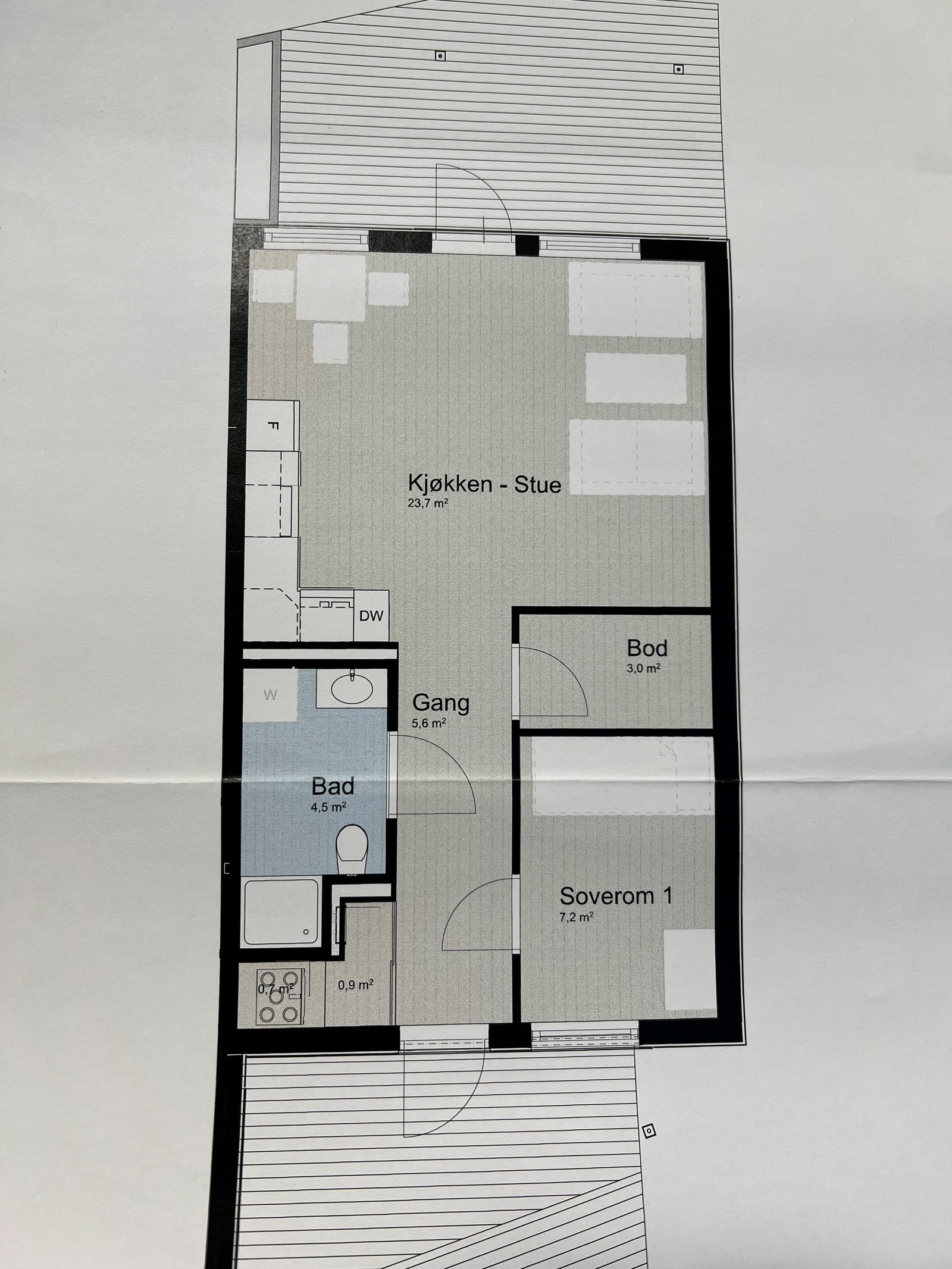 Plantegning av leiligheten. Galleribilde