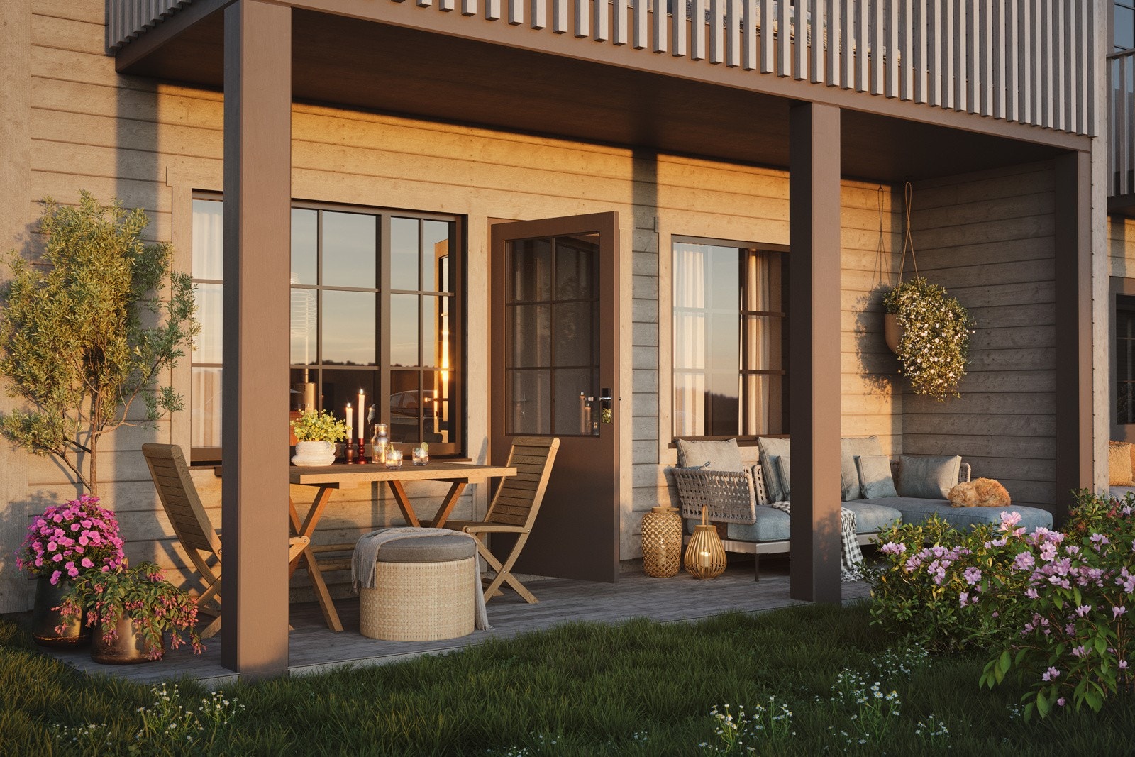 Her kan man nyte sommerkveldene. Avvik vil forekomme. Galleribilde