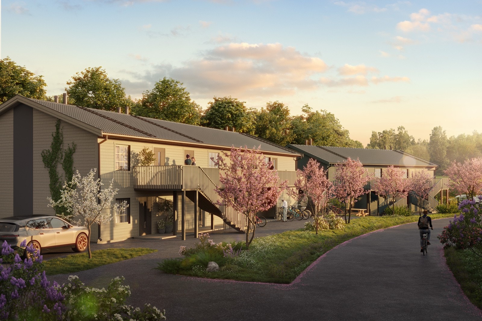 Inngangspartiet i umiddelbar nærhet til p-plass og utvendig bod. Avvik vil forekomme. Galleribilde