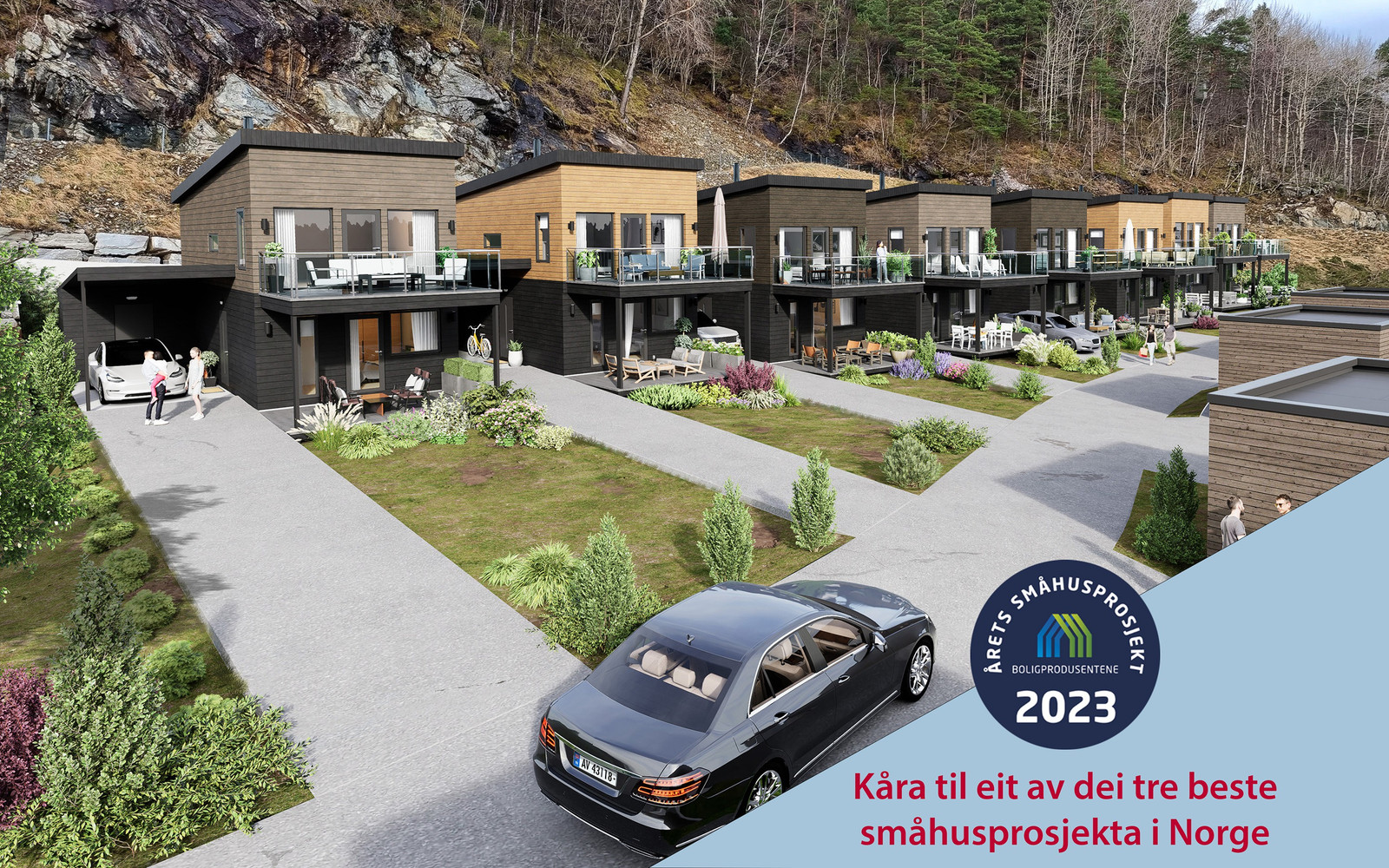 Instetunet byggefelt, kåra til eit av dei beste småhusprosjekta i Norge 2023.