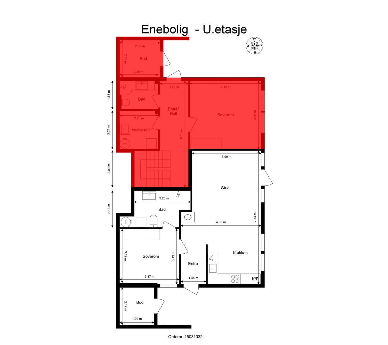 Plantegning av leiligheten Galleribilde