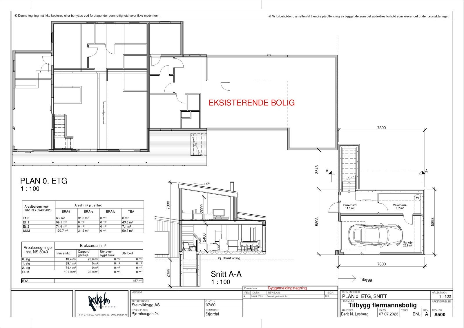 Plantegning underetasje Galleribilde