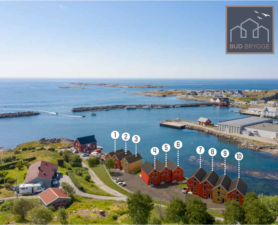 Oversiktsbilde av sameiet Bud Brygge før bygging i 2021 Galleribilde