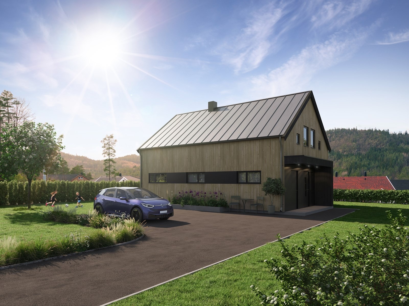 Illustrasjon av fasade Galleribilde