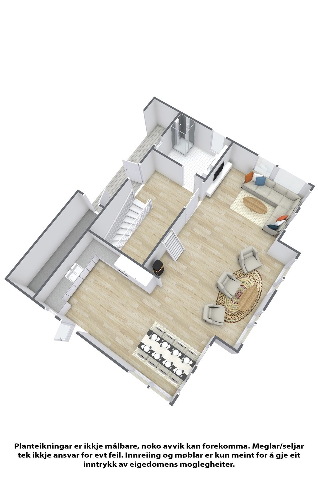 Planteikning hovudetasje Galleribilde