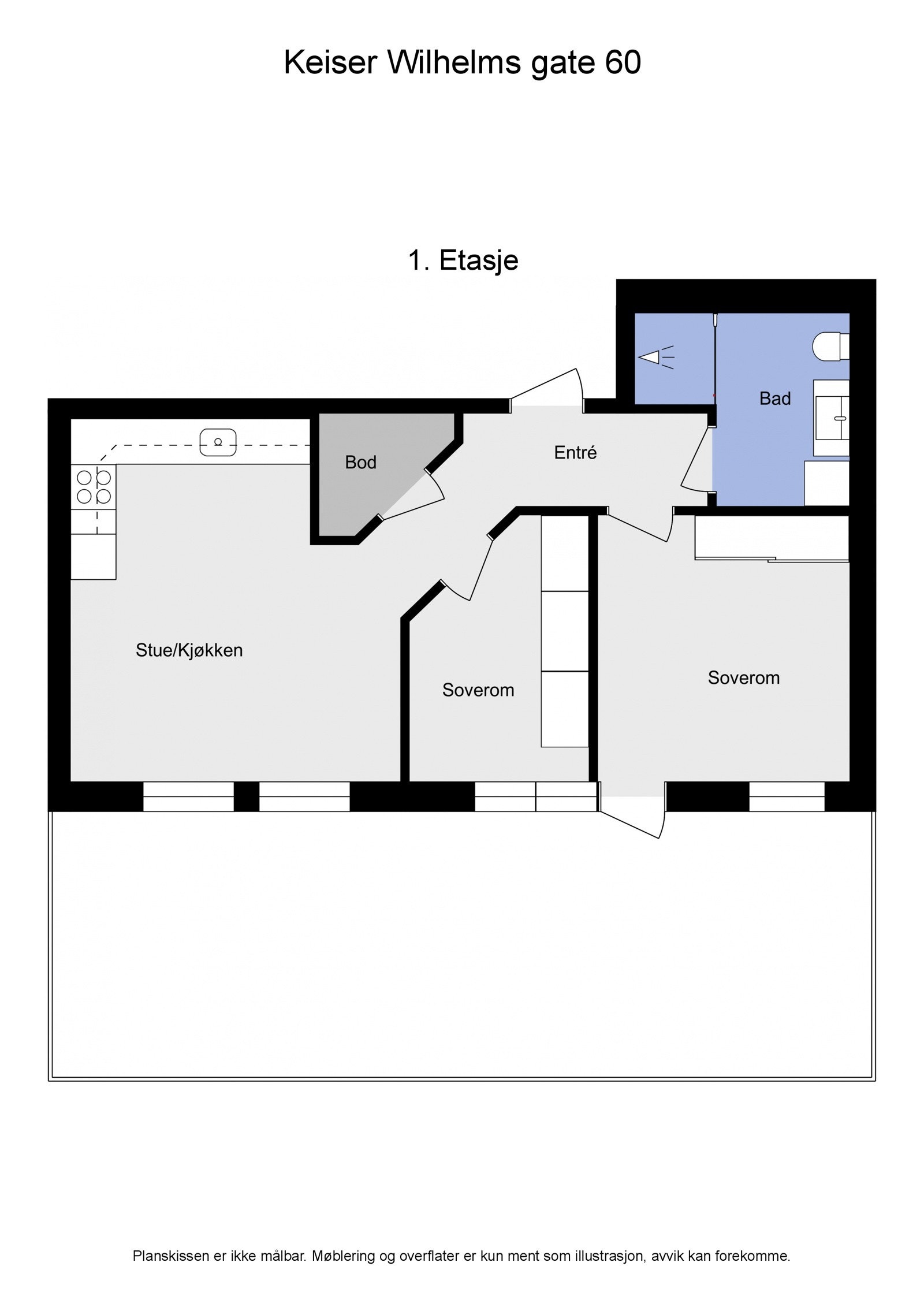 Plantegning (2D). Galleribilde