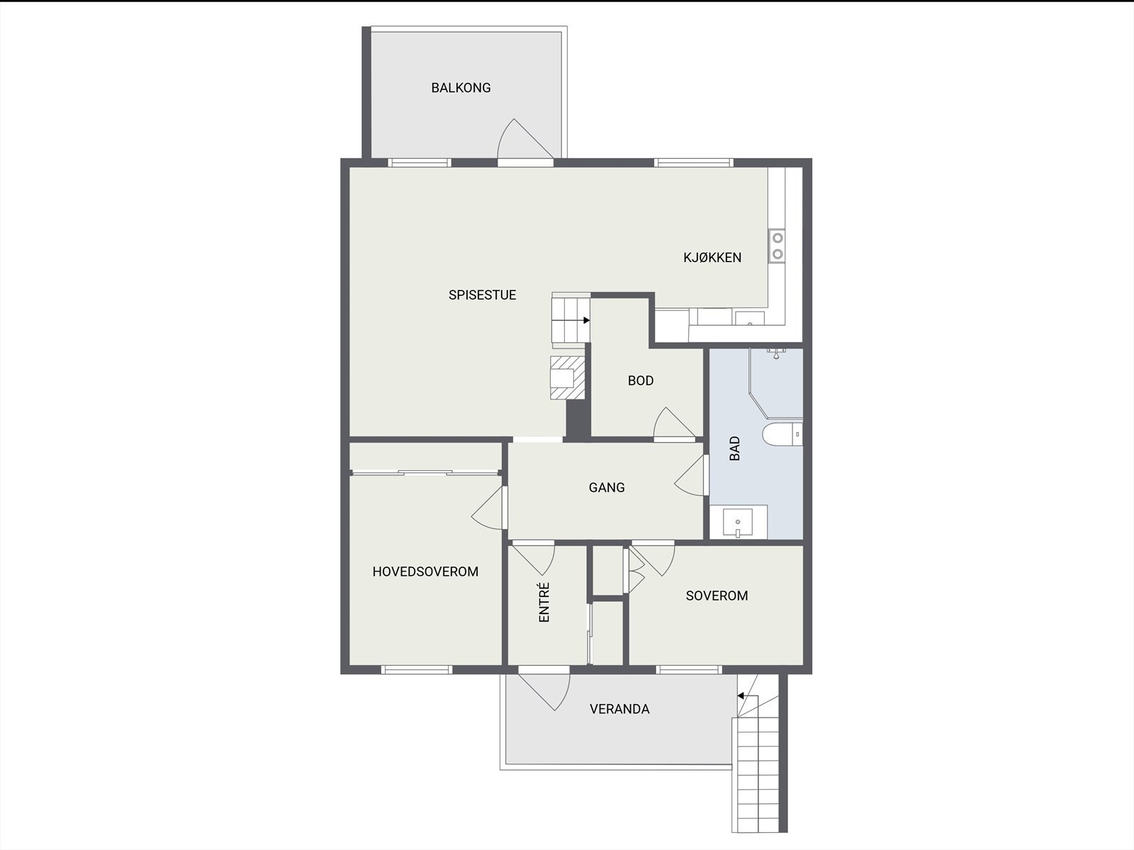 Plan hovedetasje. Galleribilde