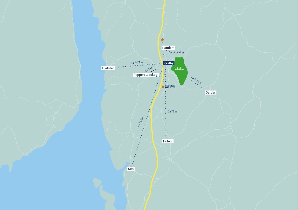 Kundegrunnlag: Det er ca 10 000 mennesker som bor i en radius på ca 5 km rundt Vestby sentrum og Wessel Park Galleribilde