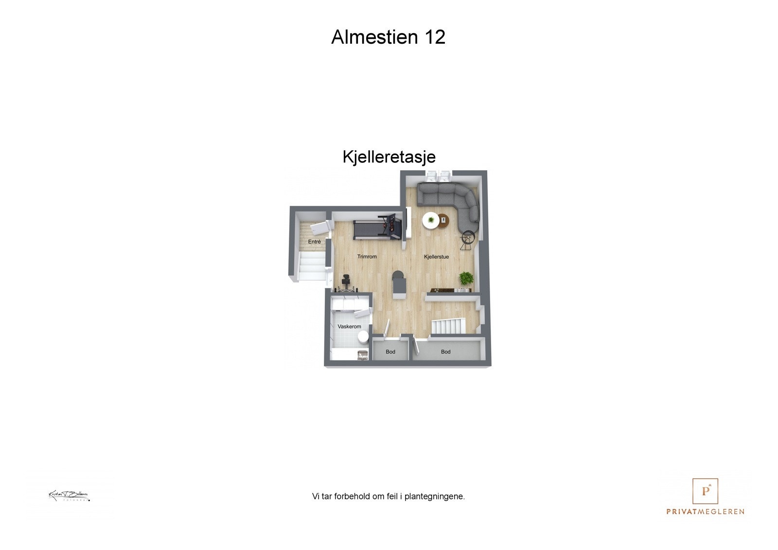 Plantegning kjelleretasje Galleribilde