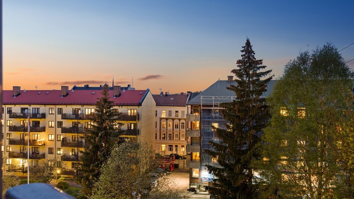 Nydelig utsikt fra balkongen Galleribilde