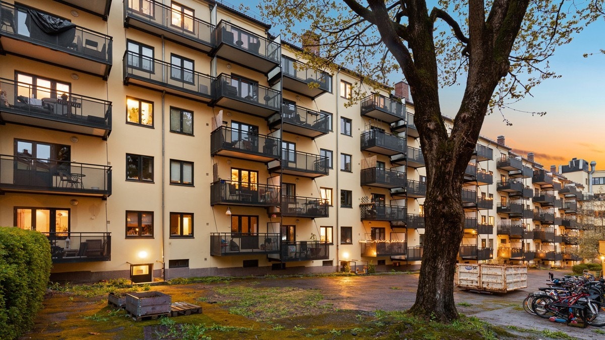 Bakgården er tilgjengelig for alle beboere. Galleribilde