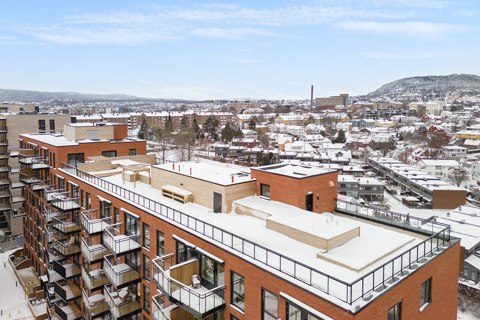 Som beboer i Løren Botaniske har du tilgang til flotte, solrike takterrasser. Galleribilde