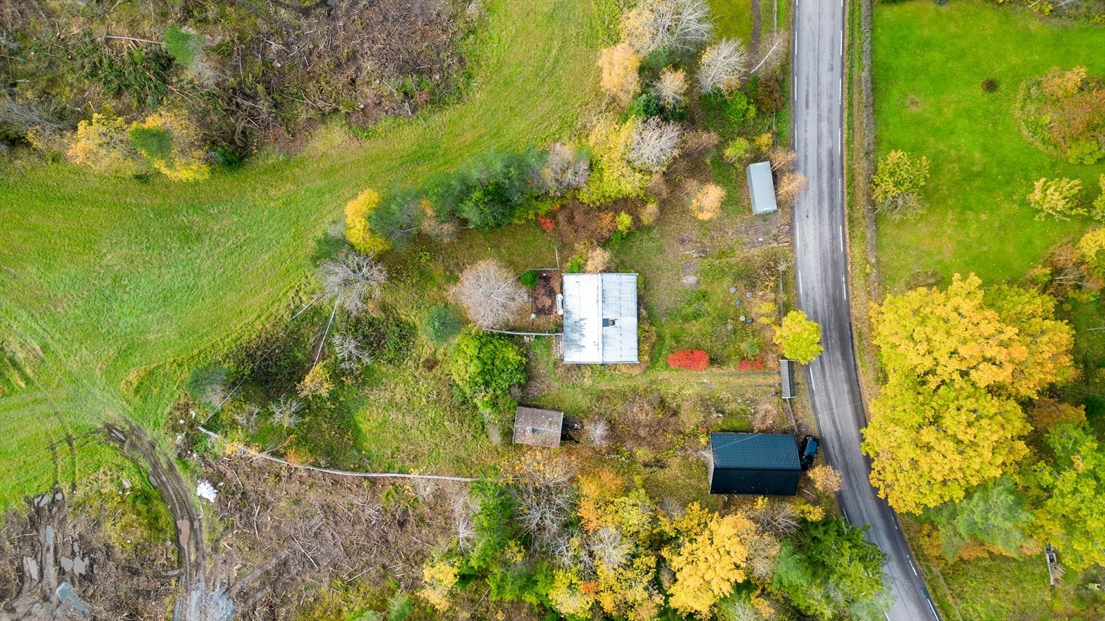 Dronefoto av tomta Galleribilde