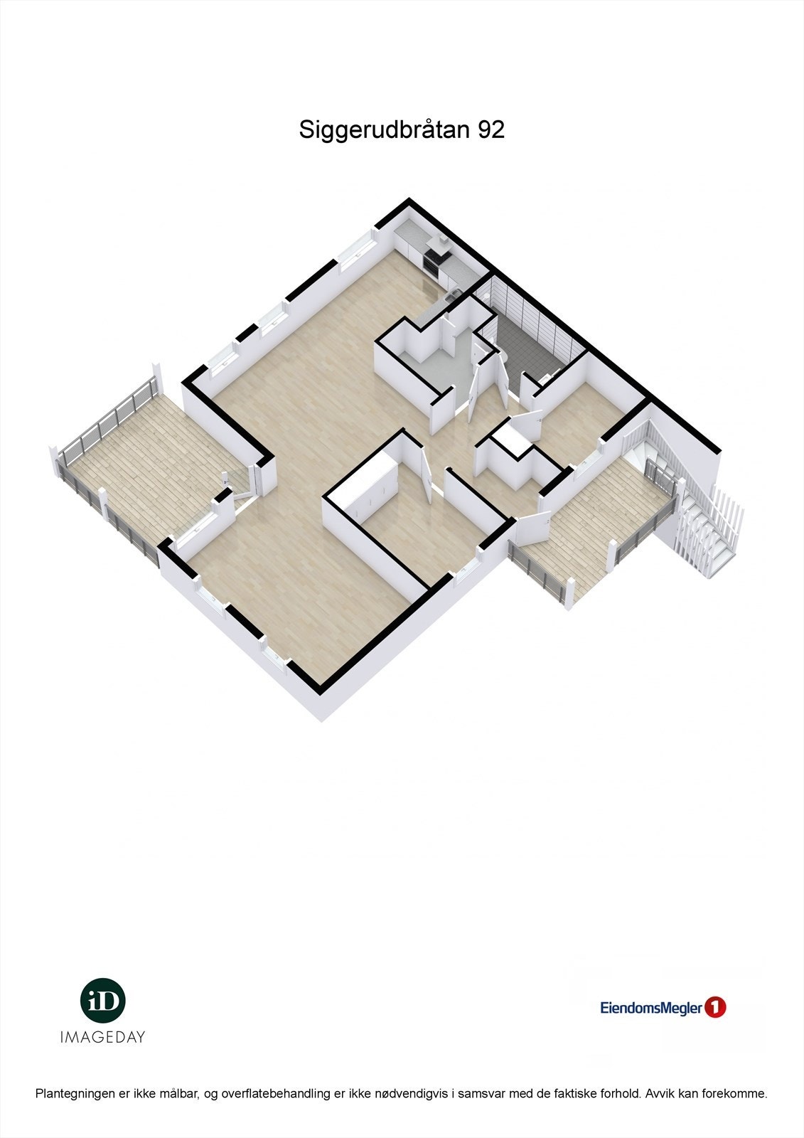 3D Plantegning Galleribilde