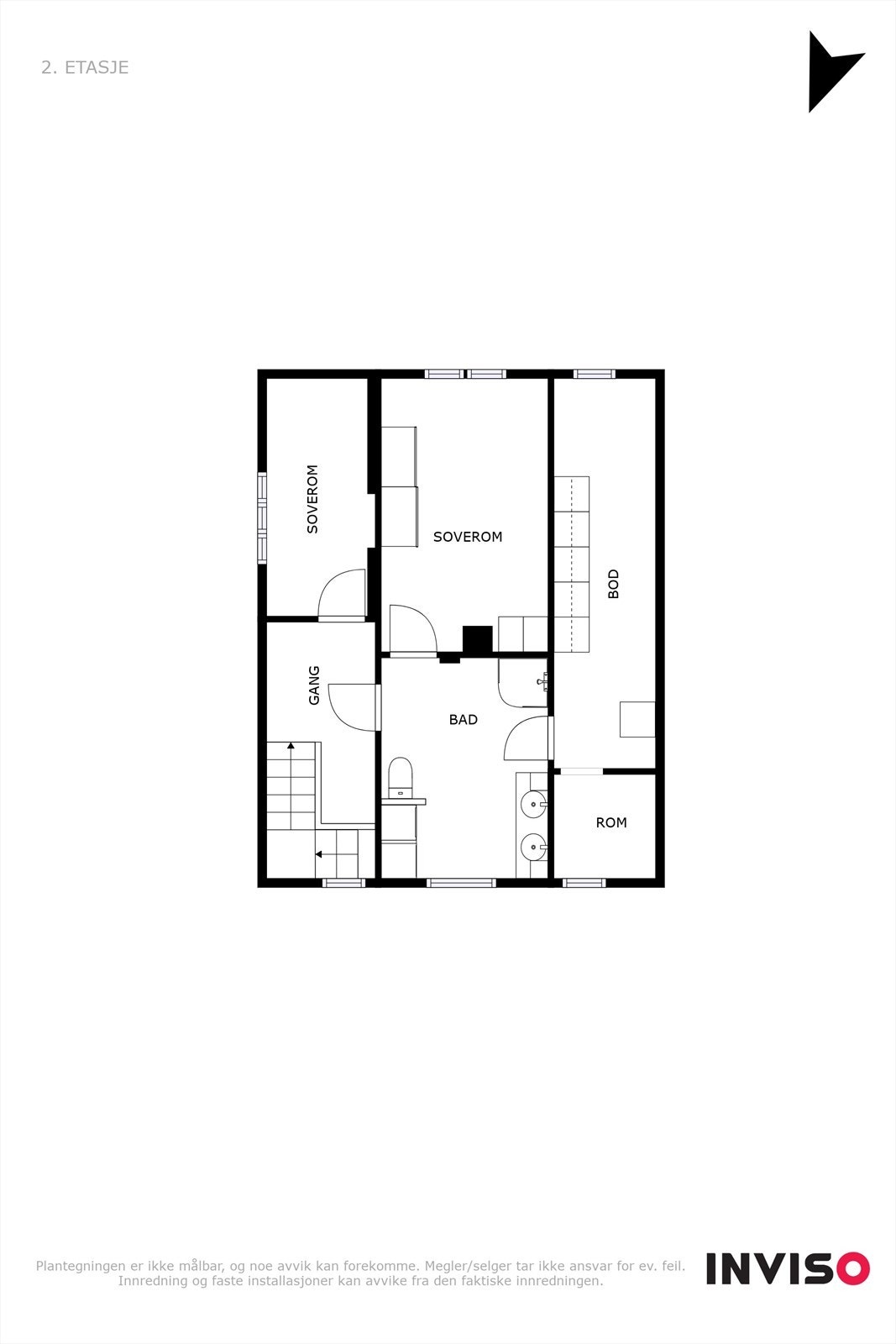 Plantegning 2. etasje Galleribilde