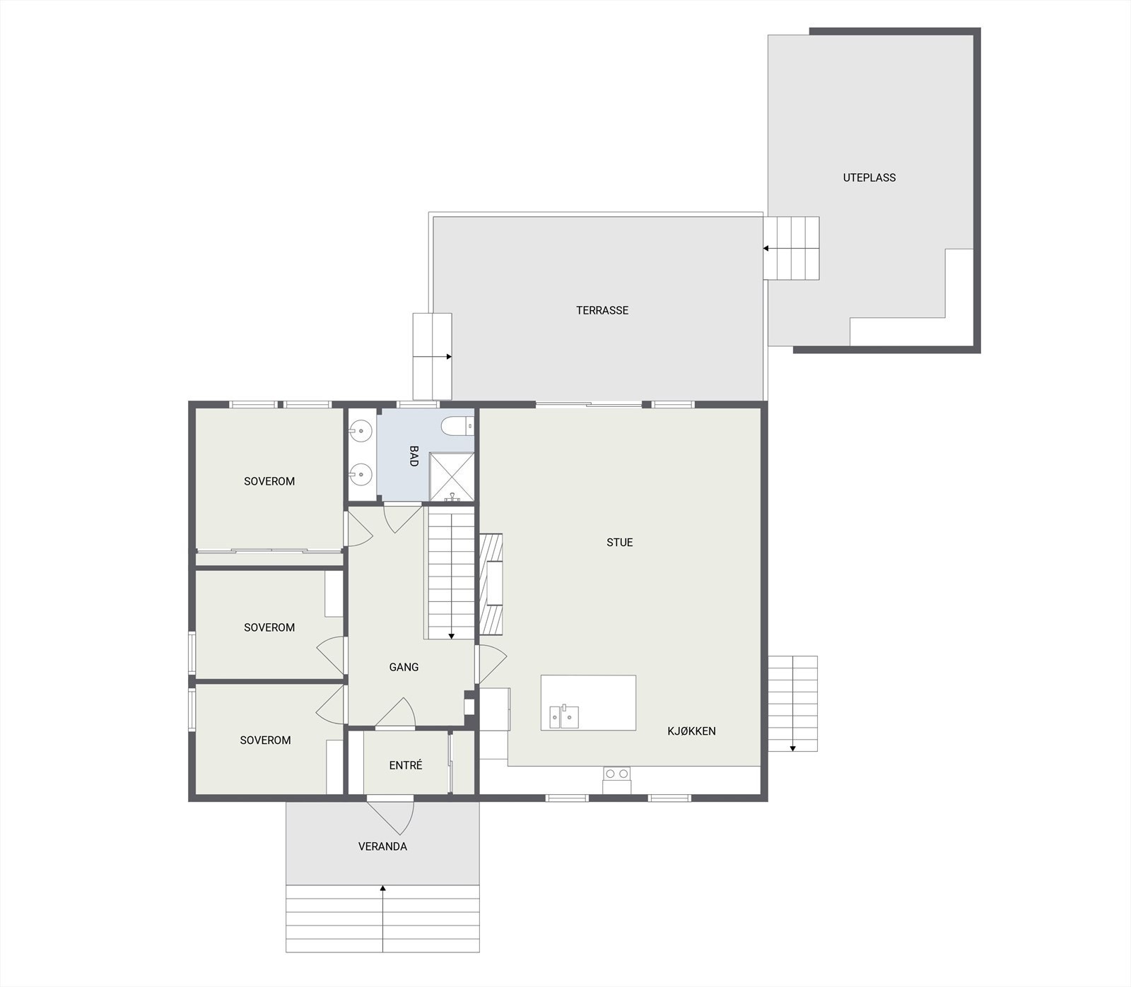 Plantegning - 1 etasje Galleribilde