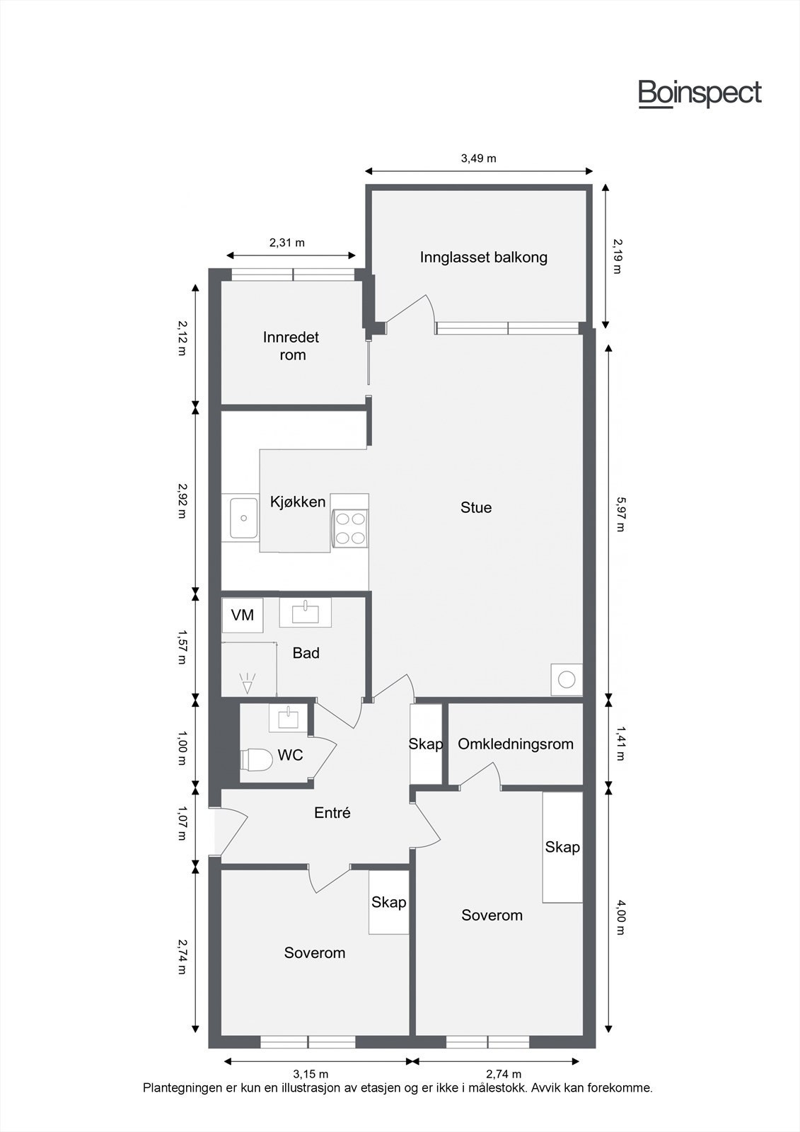 Kristins vei 29 - 1. Floor - 2D Floor Plan.jpg Galleribilde