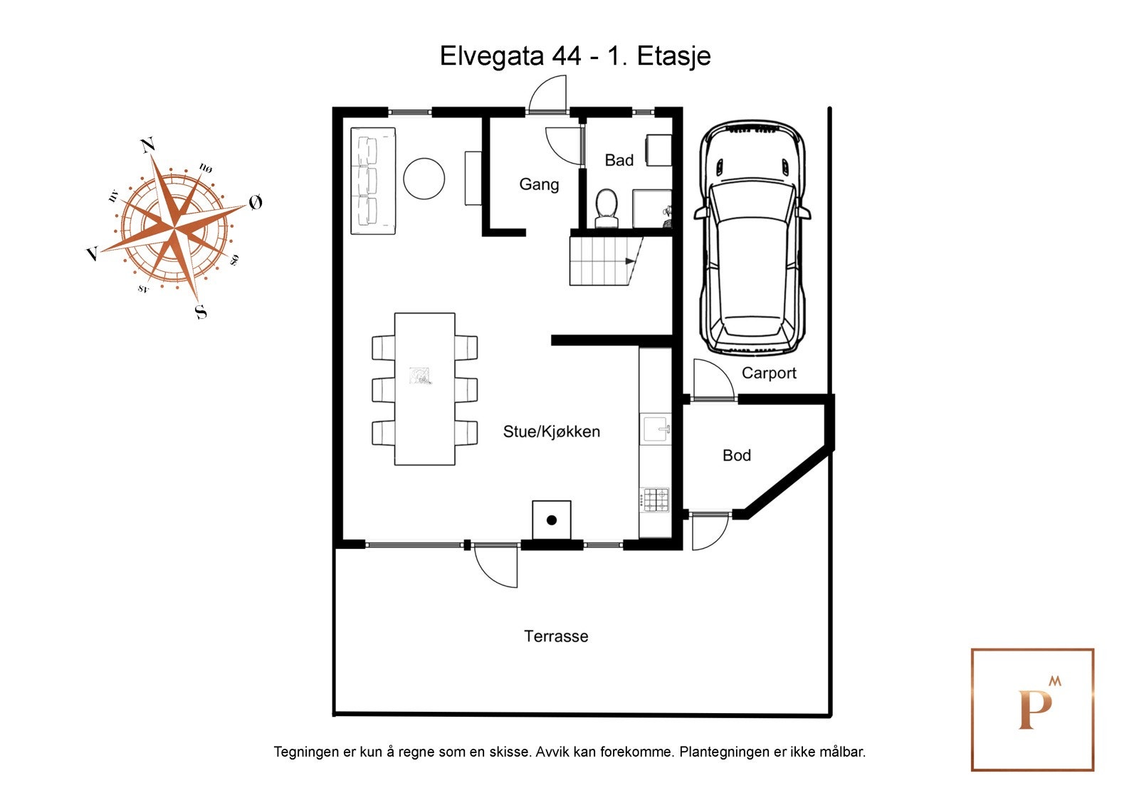 Planløsning 1.etg. Galleribilde