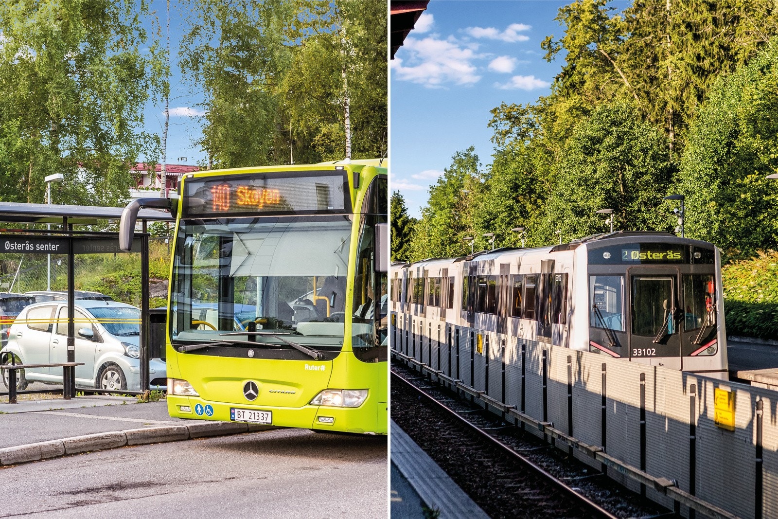 Kort gangavstand til både buss og T-bane Galleribilde