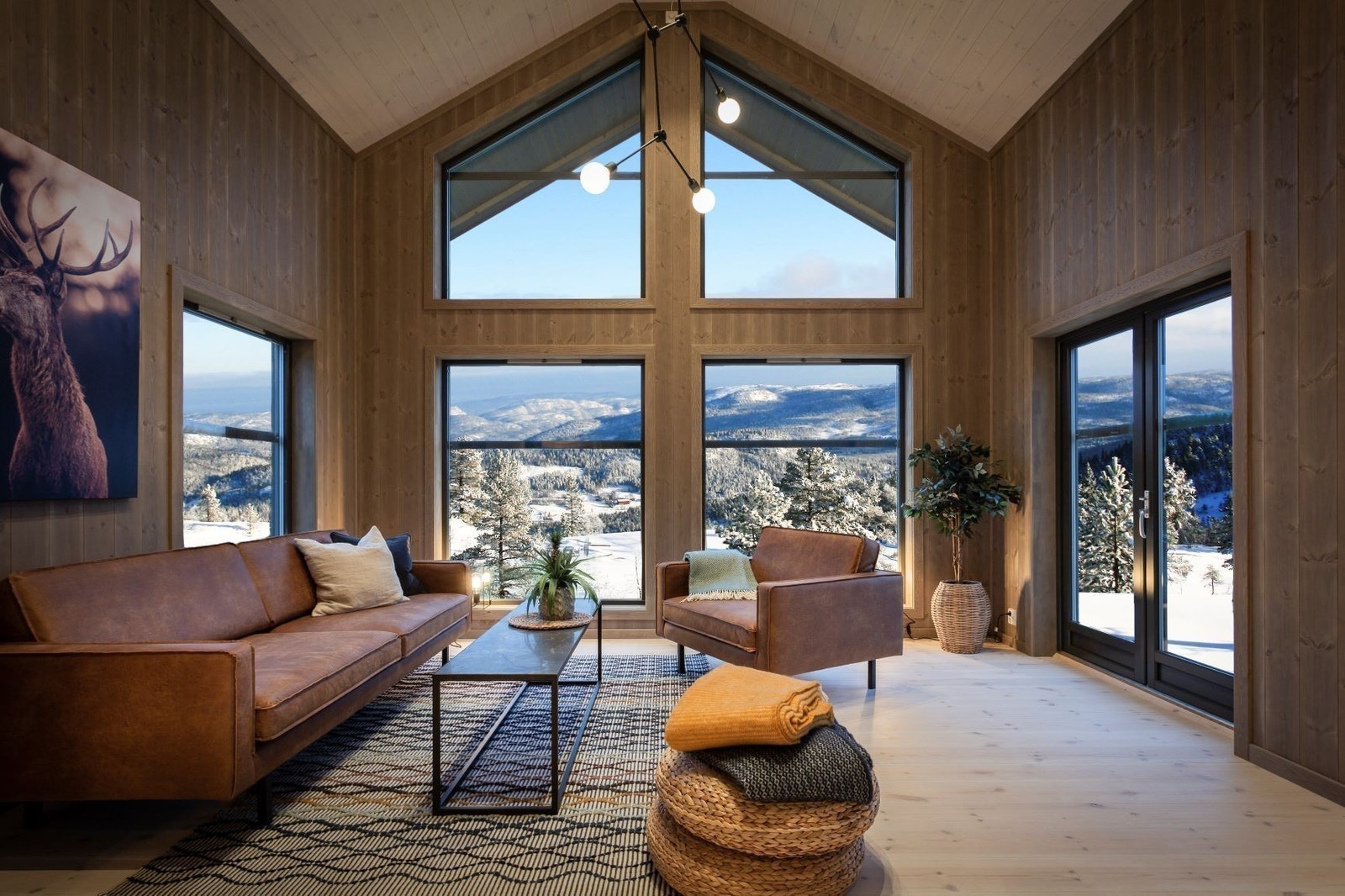 Stue med utsikt fra Rytterspranget på Gautefall Galleribilde