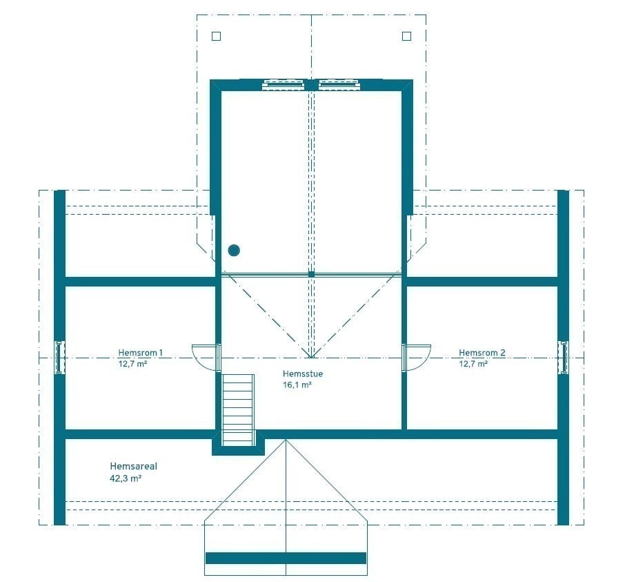 Hems med sture og to soverom Galleribilde