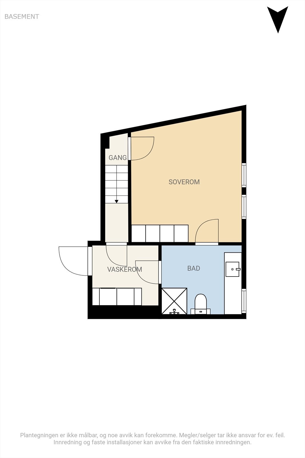 Plantegning kjeller. Galleribilde