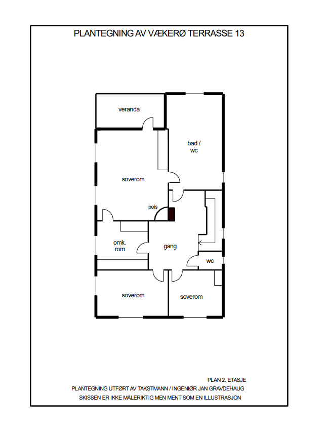 Plantegning 2. etasje Galleribilde