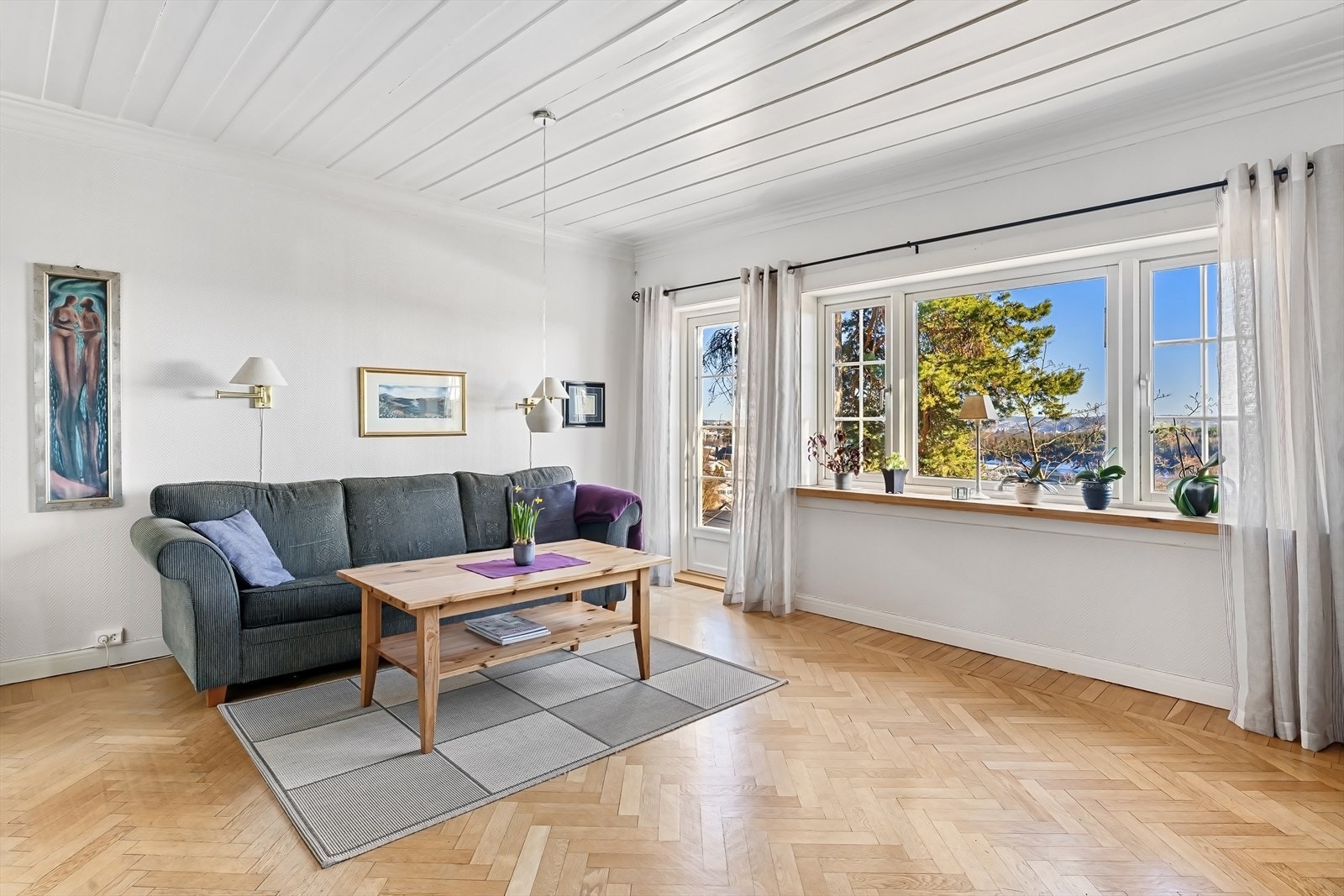 Stue med utgang til terrasse Galleribilde