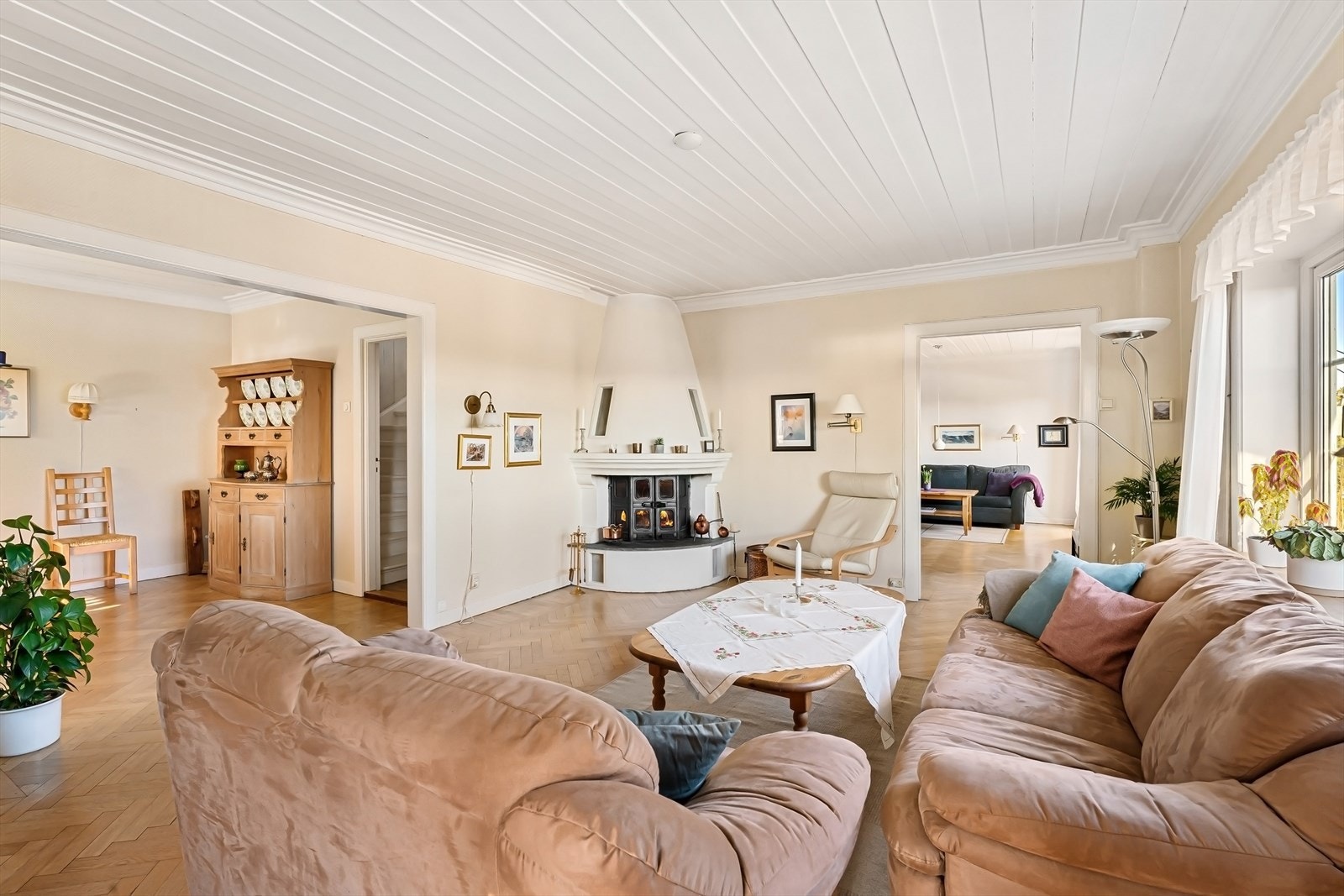 Stue med peis Galleribilde