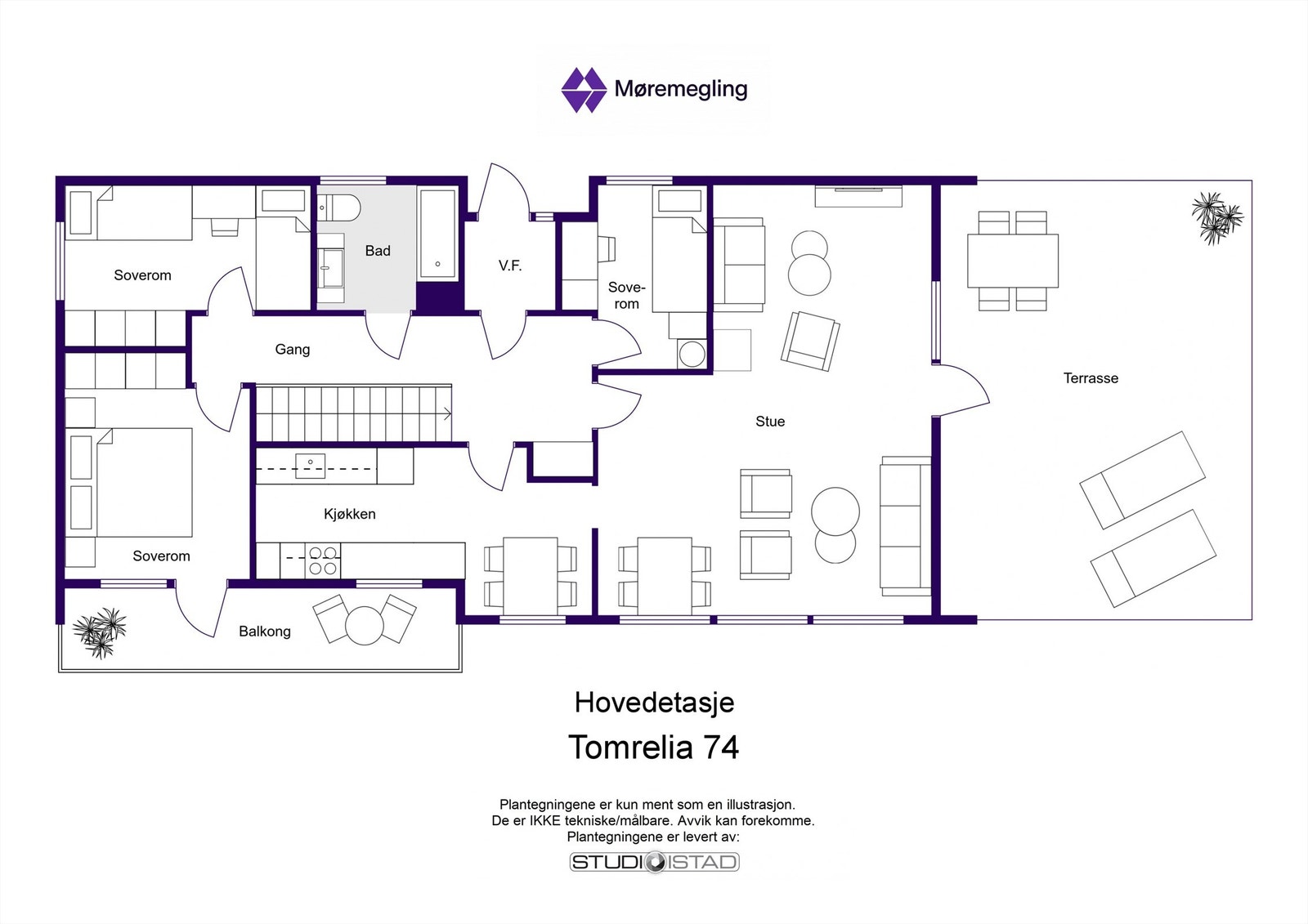 Plantegning hovedetasje Galleribilde
