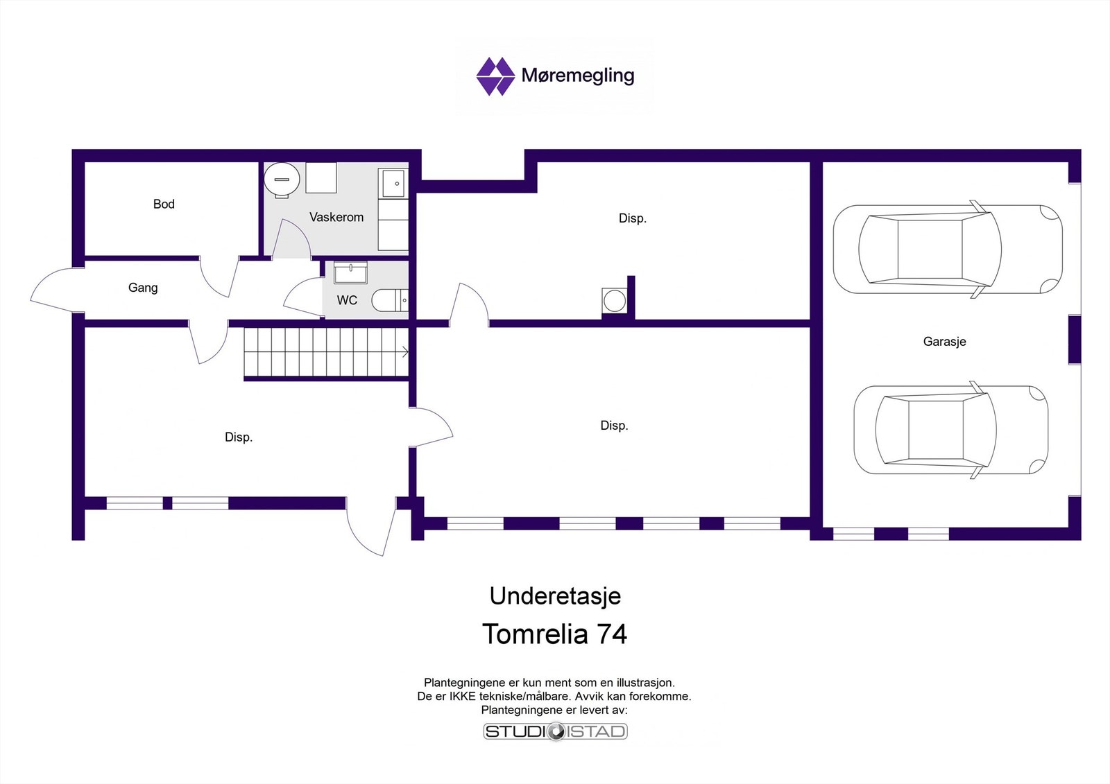 Plantegning underetasje Galleribilde