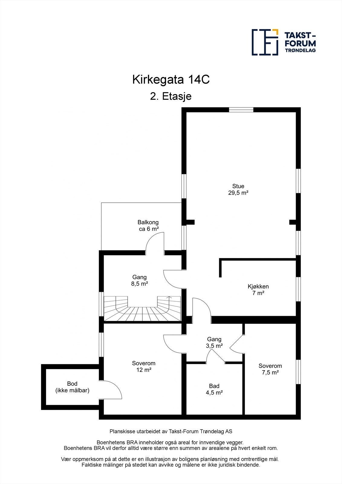Planskisse hovedetasje. Galleribilde