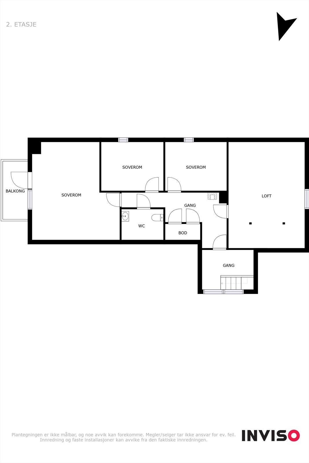 Plantegning 2. etasje Galleribilde