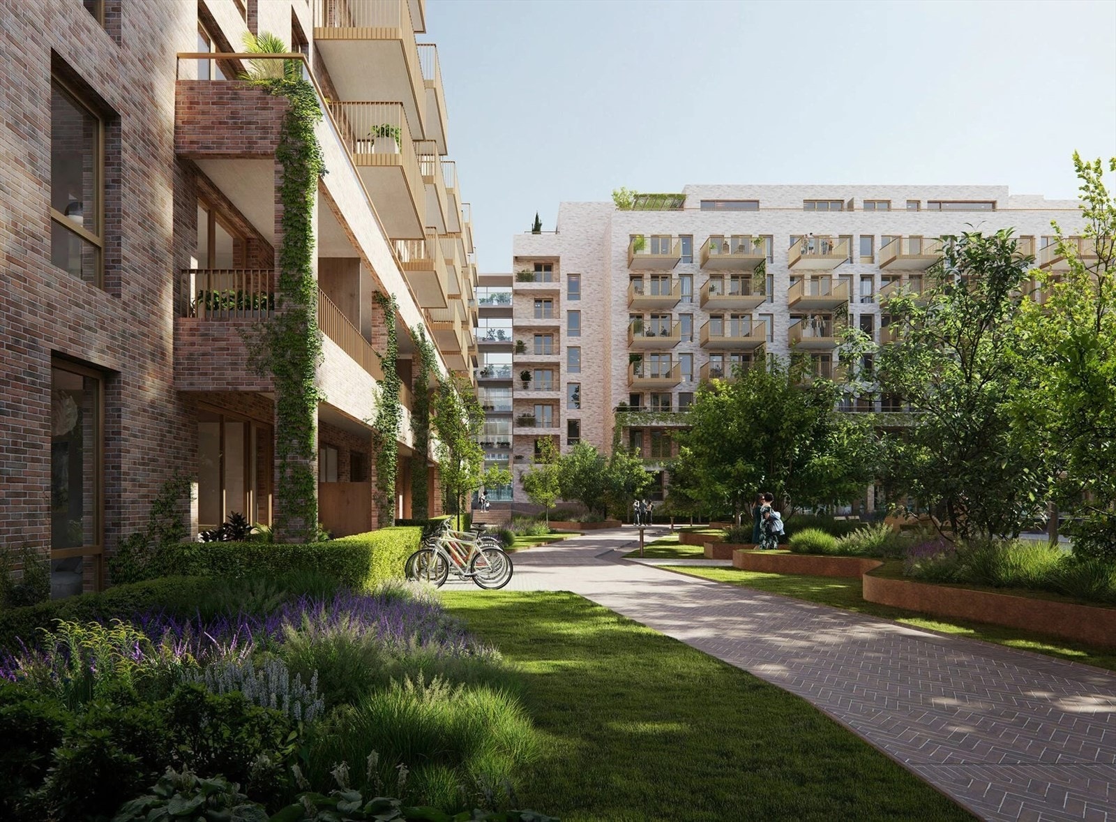 Illustrasjon av bakgård mellom bygg A og C. A
vvik kan forekomme. Galleribilde