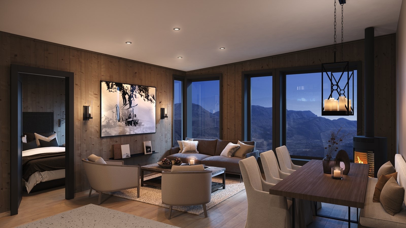 Velkommen til Alpelia leilighet 204. Fantastisk beliggenhet omkranset av skiheiser og skiløyper i Hemsedal skisenter. Illustasjon. Galleribilde